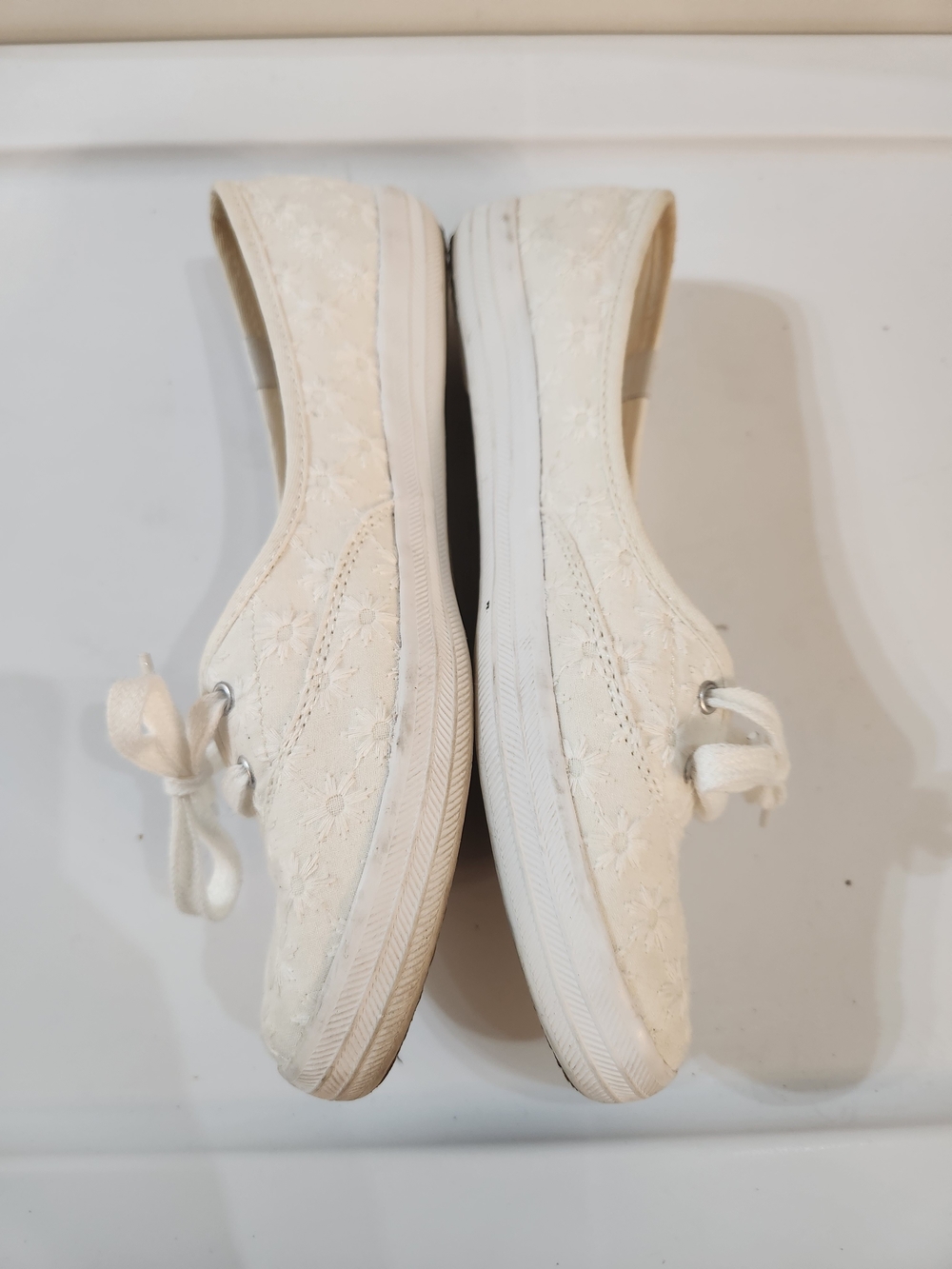 Keds Women's Cream Lace Slip-On Sneakers - Picture 5 of 6